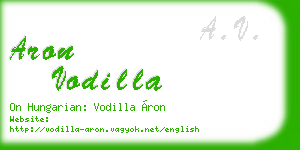 aron vodilla business card